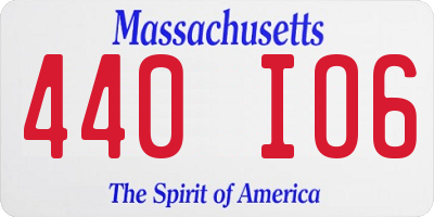 MA license plate 440IO6