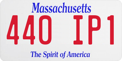 MA license plate 440IP1