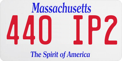 MA license plate 440IP2