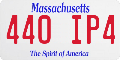 MA license plate 440IP4