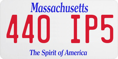 MA license plate 440IP5