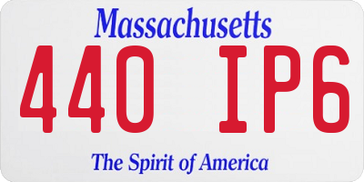 MA license plate 440IP6