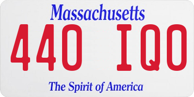 MA license plate 440IQ0