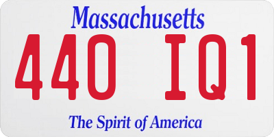 MA license plate 440IQ1