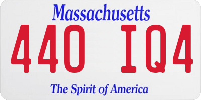MA license plate 440IQ4