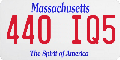 MA license plate 440IQ5