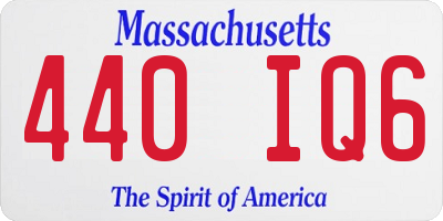 MA license plate 440IQ6