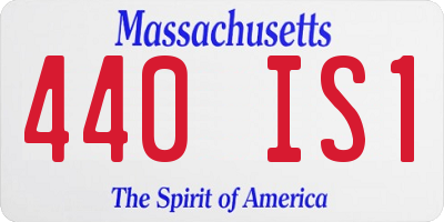 MA license plate 440IS1