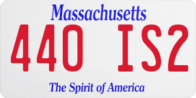 MA license plate 440IS2