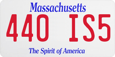 MA license plate 440IS5