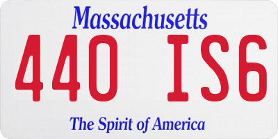 MA license plate 440IS6