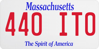 MA license plate 440IT0