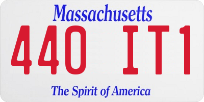 MA license plate 440IT1