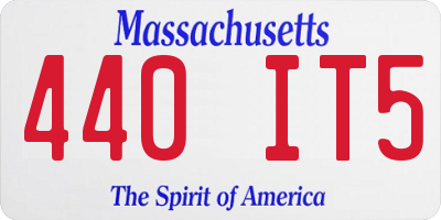 MA license plate 440IT5