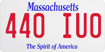 MA license plate 440IU0