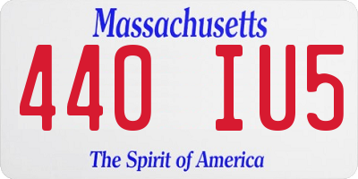 MA license plate 440IU5