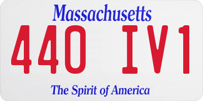MA license plate 440IV1