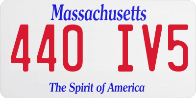 MA license plate 440IV5