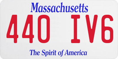MA license plate 440IV6