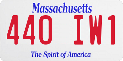 MA license plate 440IW1
