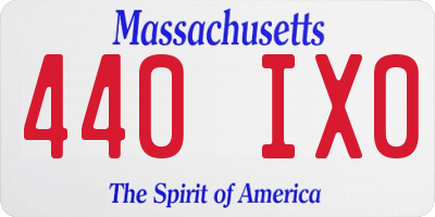 MA license plate 440IX0
