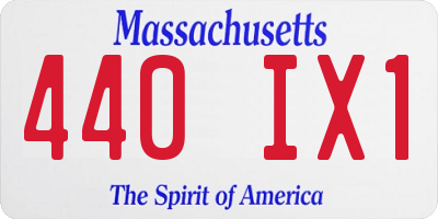 MA license plate 440IX1