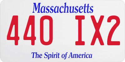 MA license plate 440IX2