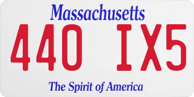 MA license plate 440IX5