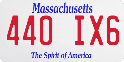 MA license plate 440IX6