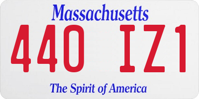 MA license plate 440IZ1