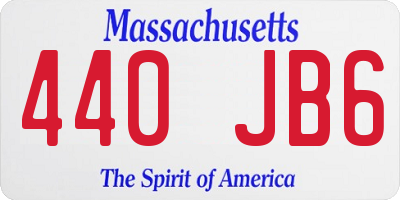 MA license plate 440JB6
