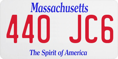 MA license plate 440JC6