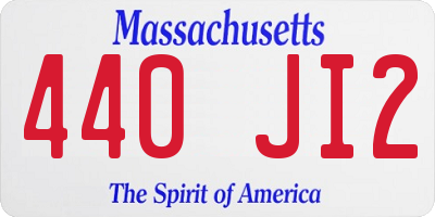 MA license plate 440JI2
