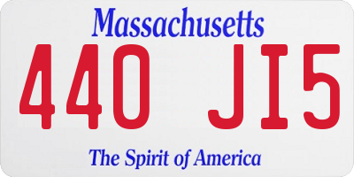 MA license plate 440JI5