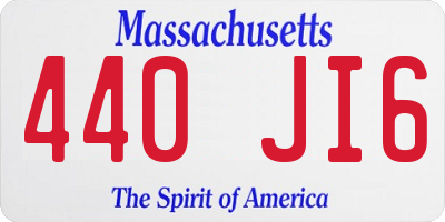 MA license plate 440JI6
