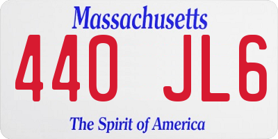 MA license plate 440JL6