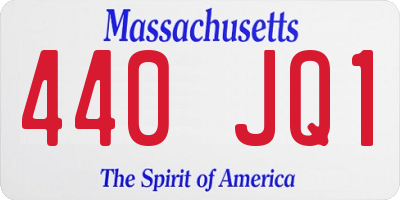 MA license plate 440JQ1