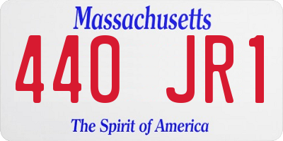 MA license plate 440JR1