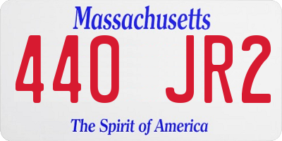 MA license plate 440JR2