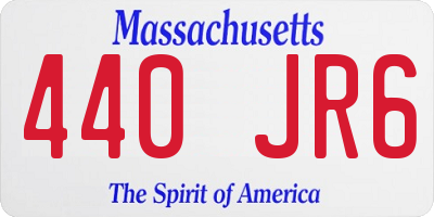 MA license plate 440JR6