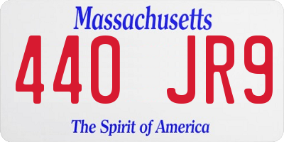 MA license plate 440JR9