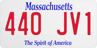 MA license plate 440JV1
