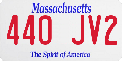 MA license plate 440JV2