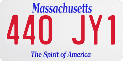 MA license plate 440JY1