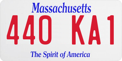 MA license plate 440KA1