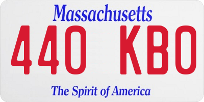 MA license plate 440KB0