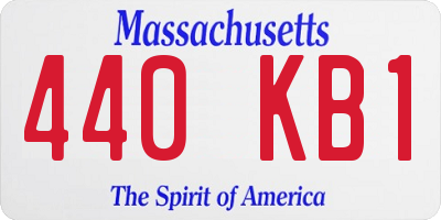 MA license plate 440KB1