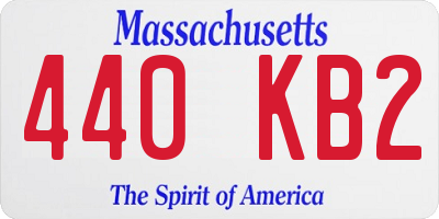 MA license plate 440KB2
