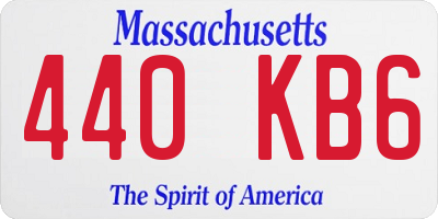MA license plate 440KB6