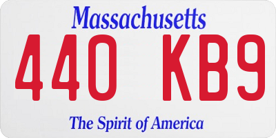 MA license plate 440KB9